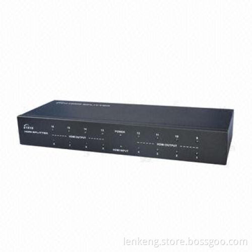 1 x 16 HDMI® Splitter with 16 Ports, No Loss and Synchronization